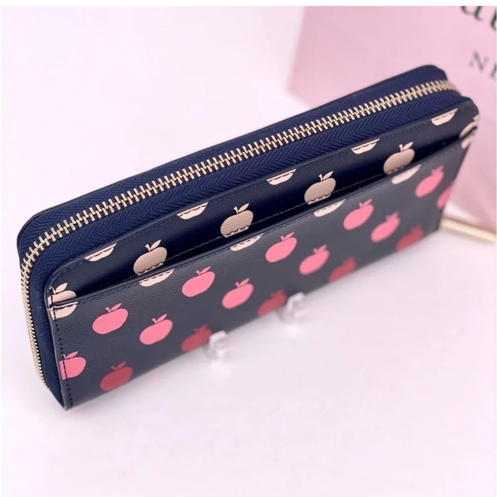 Kate Spade Perfect Orchard Apple Large Zip Continental Wallet